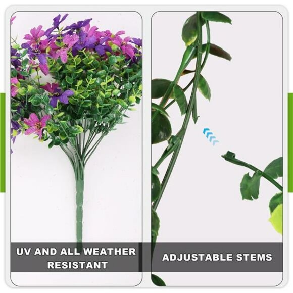 Artificial Hanging Flowers Outdoor Daisy Vines Eucalyptus Porch Decor Set - Picture 4 of 8